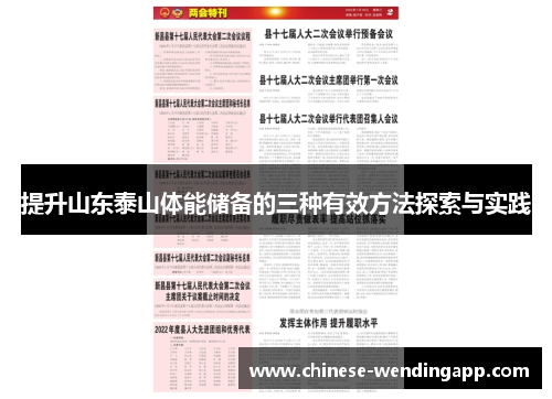 提升山东泰山体能储备的三种有效方法探索与实践 提升山东泰山体能储备的三种有效方法探索与实践