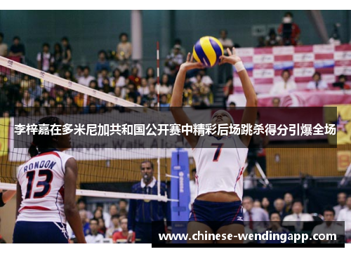 李梓嘉在多米尼加共和国公开赛中精彩后场跳杀得分引爆全场